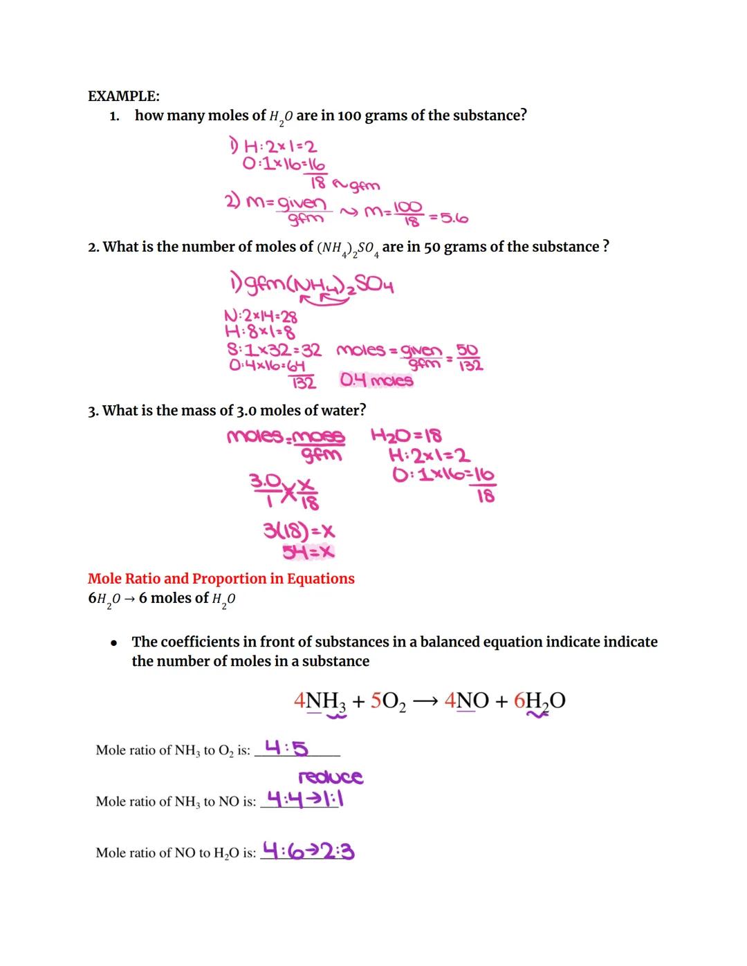 # Chemistry Formulas and Moles Review Sheet

Chemical formulas are used to represent the compositions of elements and
compounds (pure substa