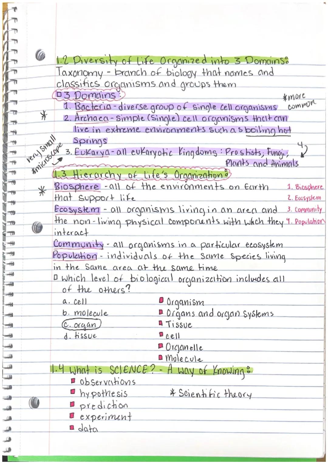 Chapter 1

FYI
What is Biology
*The Study of life
-Virus is not living
FY Pollun is plant sperm # how plants reproduce
Living things adapt t