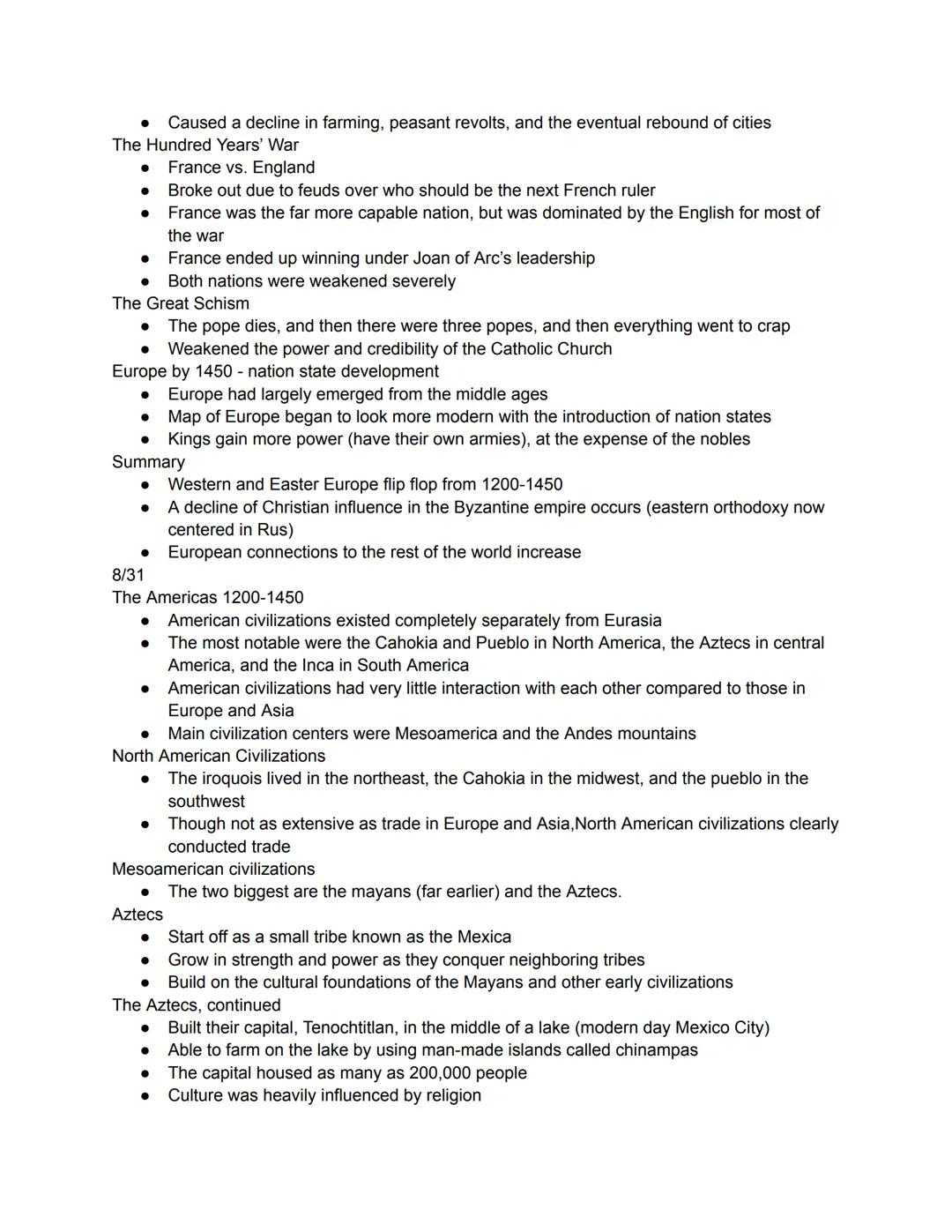 Eastern Asia

Chinese belief systems/philosophy (major role in shaping Chinese culture and society)
- Doaism (go with the flow)
- Buddhism (