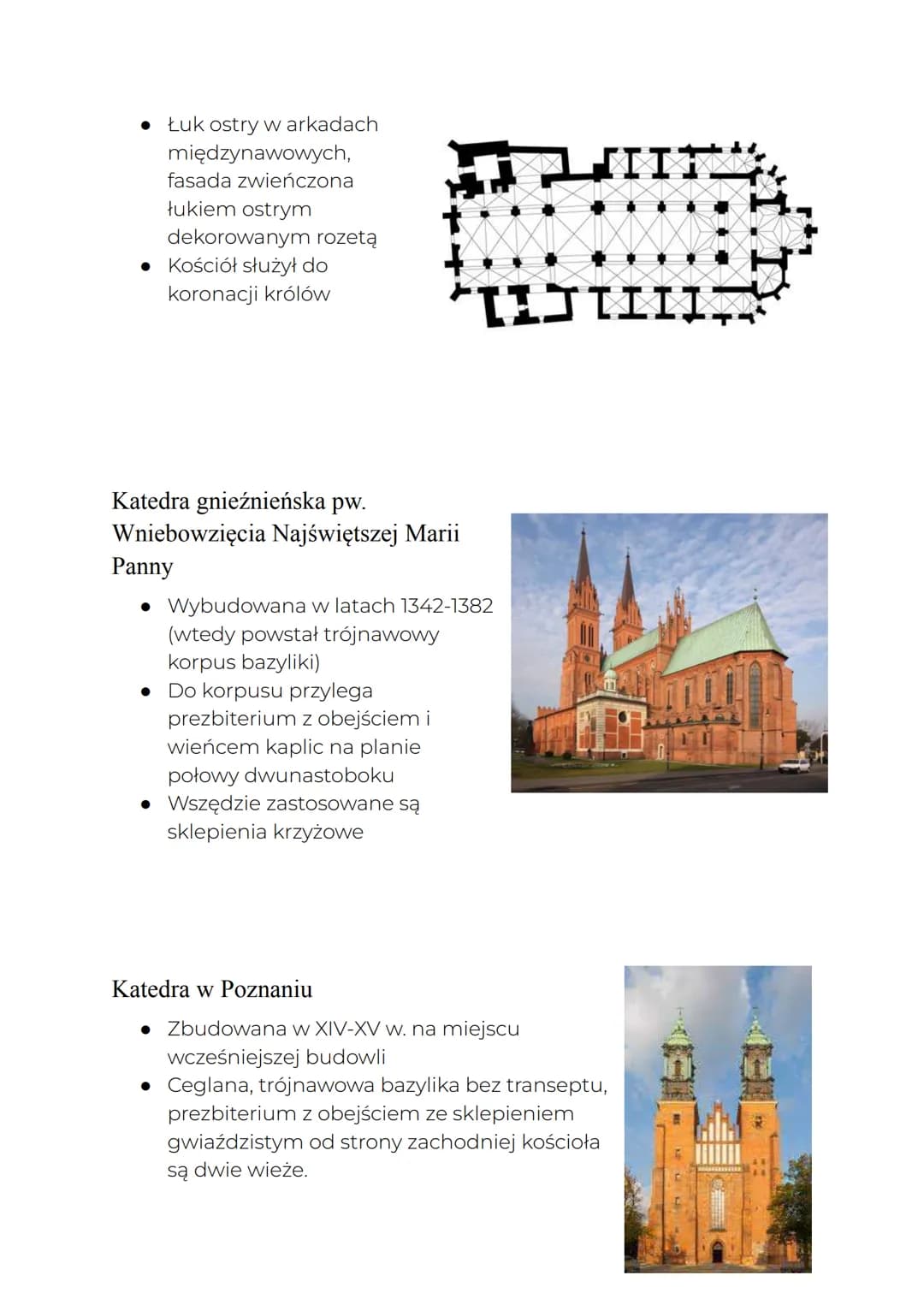 # POLSKA

Architektura Sakralna

Pochodzenie

• W Polsce gotyk pojawił się wraz z zakonami dominikańskimi i
franciszkańskimi w XIIIw.

• Pie