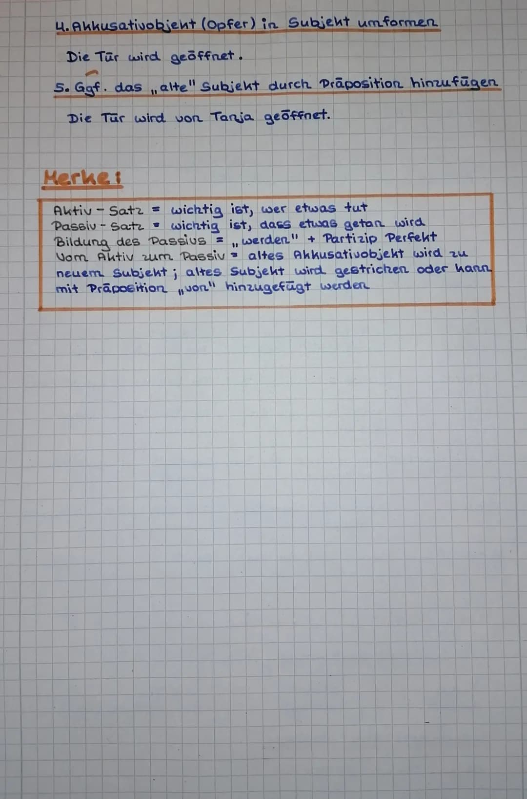 # AKTIV UND PASSIV

1. Bedeutung von Aktiv und Passiv

"Aktiv"- Sätze sagen aus, wer handelt.
Beispiel: Jonas schießt den Bali.

In „Passiv"