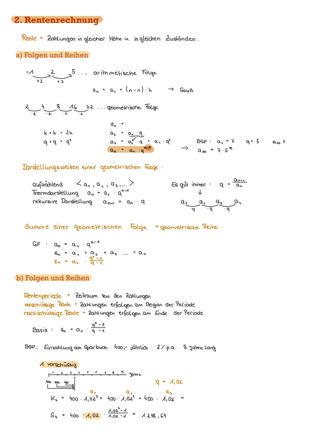 # FINANZMATHEMATIK

1. Zinsenrechnung

✓ Einfache Zinsen

$Z = K_0 \cdot \frac{p}{100}$

Zingen innerhalb eines Jahres

Ko... Anfangskapital