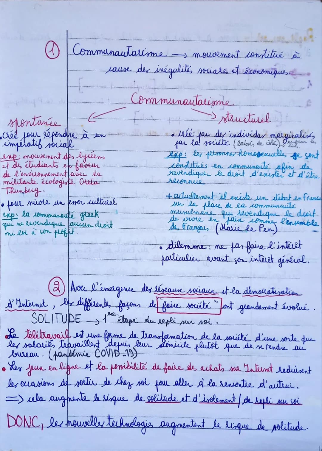 # Communautalisme movement constitué à
cause des inégalités sociales et économiques.

spontanée
créé pour répondre à un
impératif social
exp