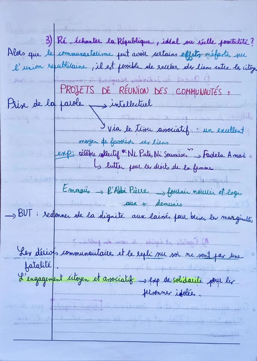 # Communautalisme movement constitué à
cause des inégalités sociales et économiques.

spontanée
créé pour répondre à un
impératif social
exp
