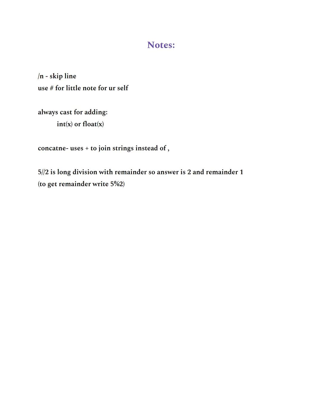 # Study Guide Charts
# Python Exam Reference Sheet

| Instruction | Assignment, print, and input | Explanation |
| ----------- | -----------