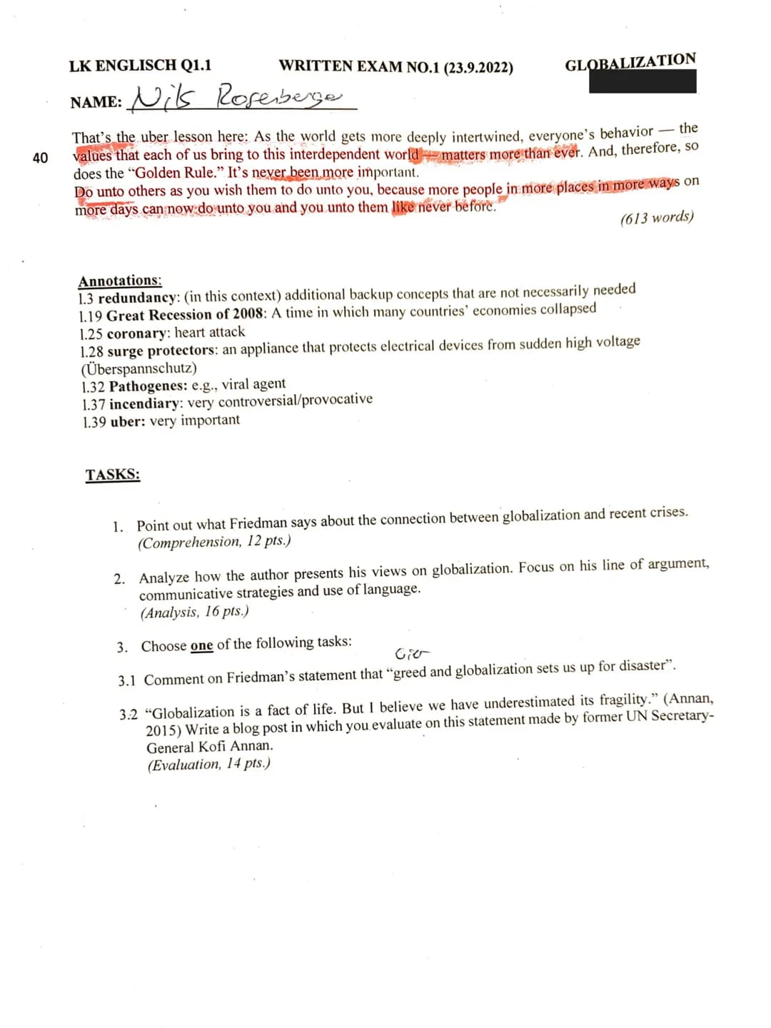 LK ENGLISCH Q1.1
WRITTEN EXAM NO.1 (23.9.2022)
GLOBALIZATION
NAME: Uts Reserbeger

KLAUSURTEIL A:

How We Broke the World
Greed and globaliz
