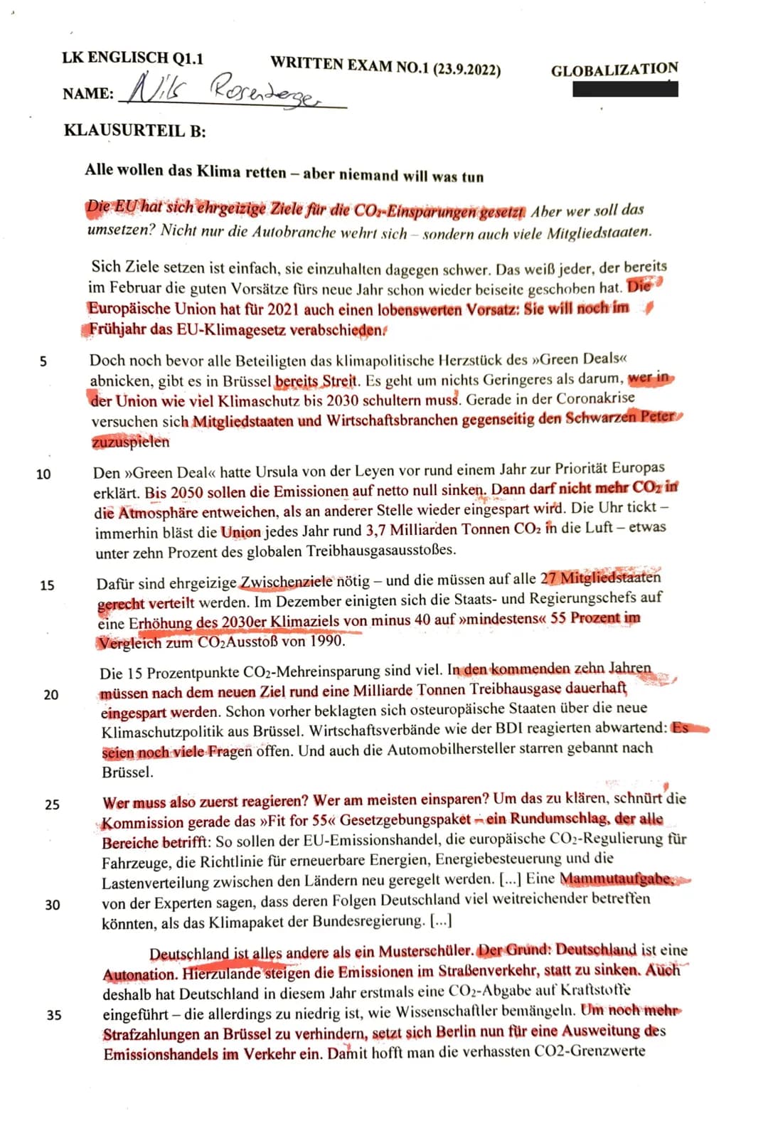 LK ENGLISCH Q1.1
WRITTEN EXAM NO.1 (23.9.2022)
GLOBALIZATION
NAME: Uts Reserbeger

KLAUSURTEIL A:

How We Broke the World
Greed and globaliz