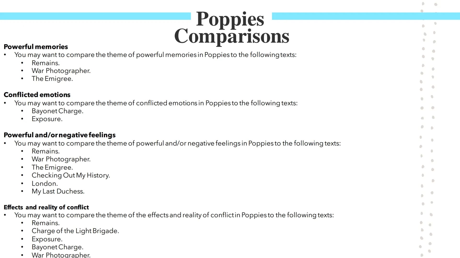 # Poppies

Poetry GCSEs # Poppies

Jane Weir wrote Poppies as a dramatic monologue, which is a form of poetry where an
imagined speaker addr