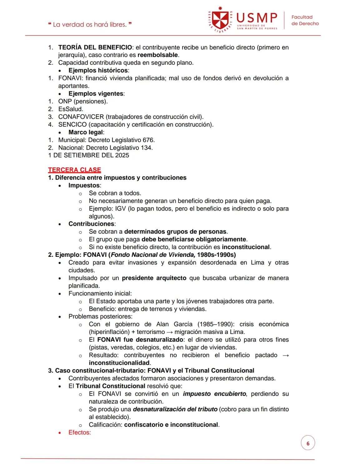 "La verdad os hará libres."

USMP
UNIVERSIDAD DI
Facultad
de Derecho
PRIMERA CLASE → Mera introducción al syllabus del ciclo 2025-11

26 DE 