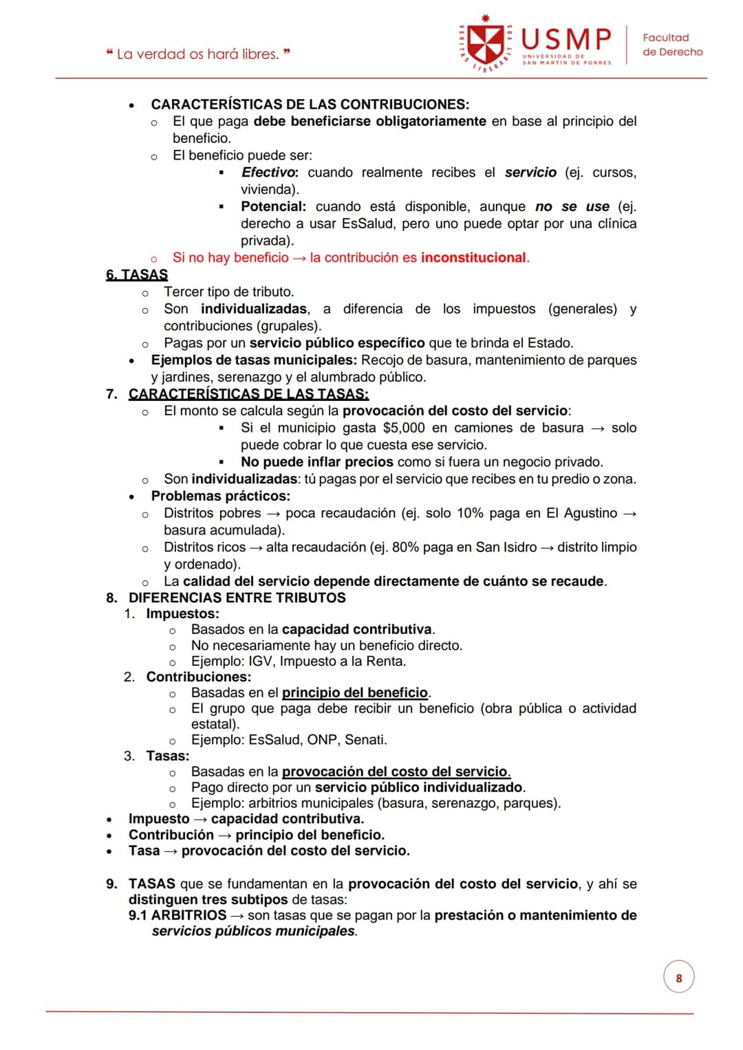 "La verdad os hará libres."

USMP
UNIVERSIDAD DI
Facultad
de Derecho
PRIMERA CLASE → Mera introducción al syllabus del ciclo 2025-11

26 DE 