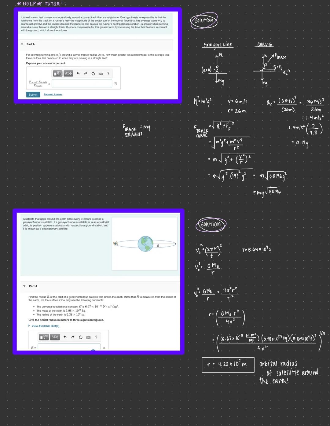 -Chapter(@

Banked TURN ex:

Circular Motion

V=Const.

CAR

(tives + Road)

EF=FFma

yn ymg mv

Vertical circular
MOTION:

v=$\sqrt{Mgr}$.
