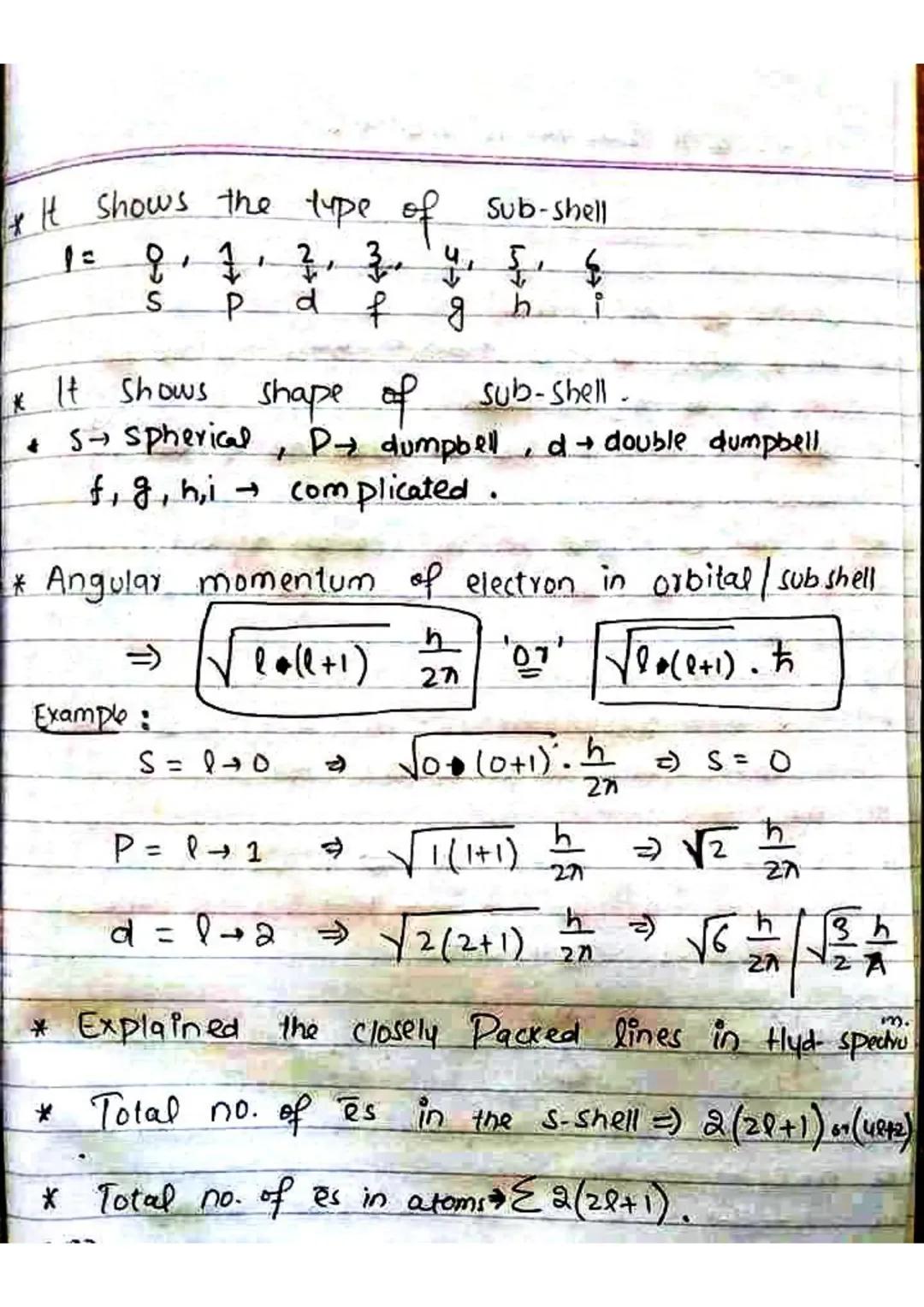Quantum Numbers o

"Set of numerical values obtained from
with
Scherdanger equation, exception to spin Quantum
number that describes the det