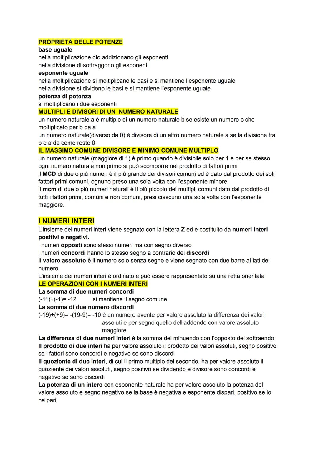 # I NUMERI NATURALI
L'insieme di numeri naturali (0,1,2,3,4,5...) viene chiamato anche insieme N; i numeri
appartenenti a questo insieme pos