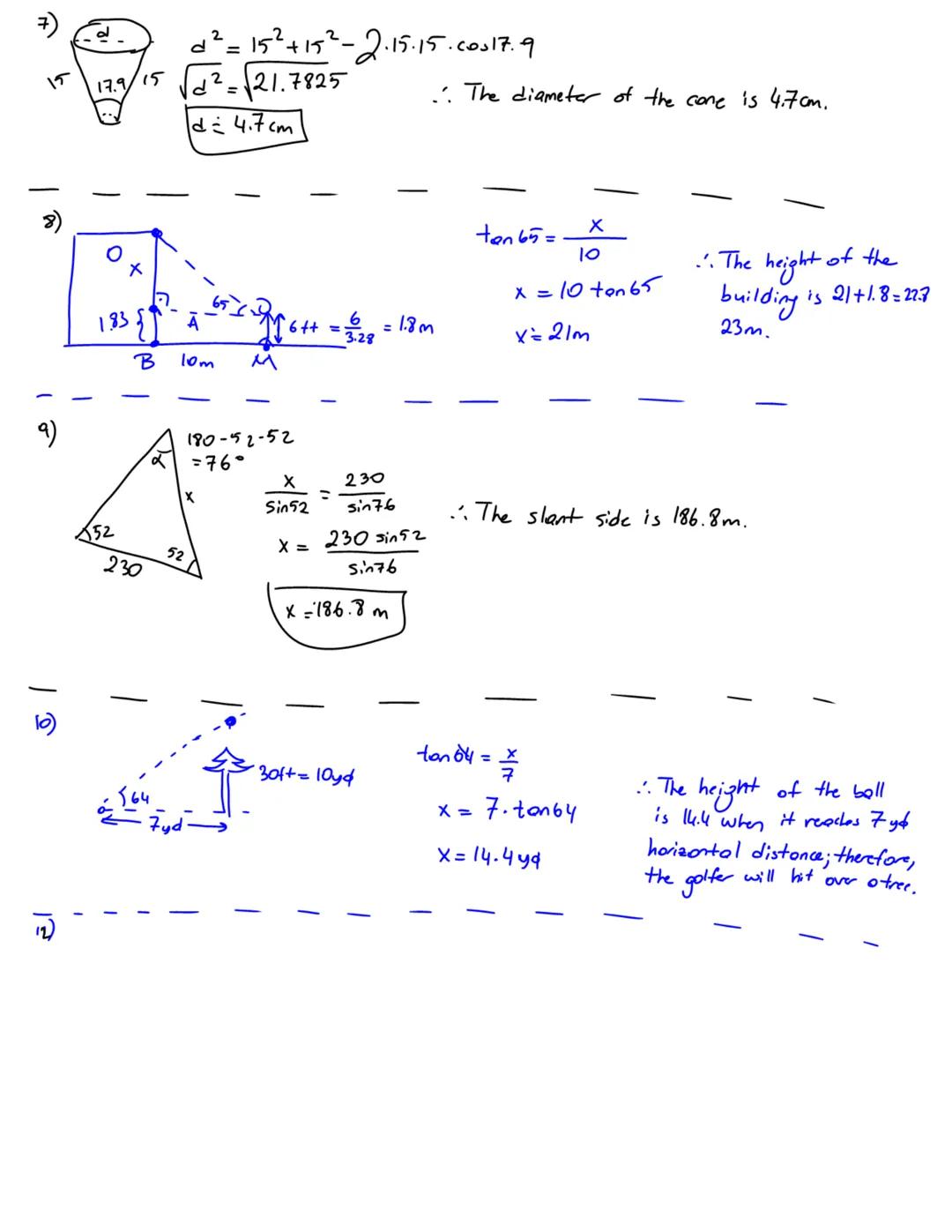 MBF3C: Mathematics of Personal Finance
Day 6: Solving Problems Using Trig
Date:
Unit 1: Trigonometry

# Solving Problems Using Trigonometry
