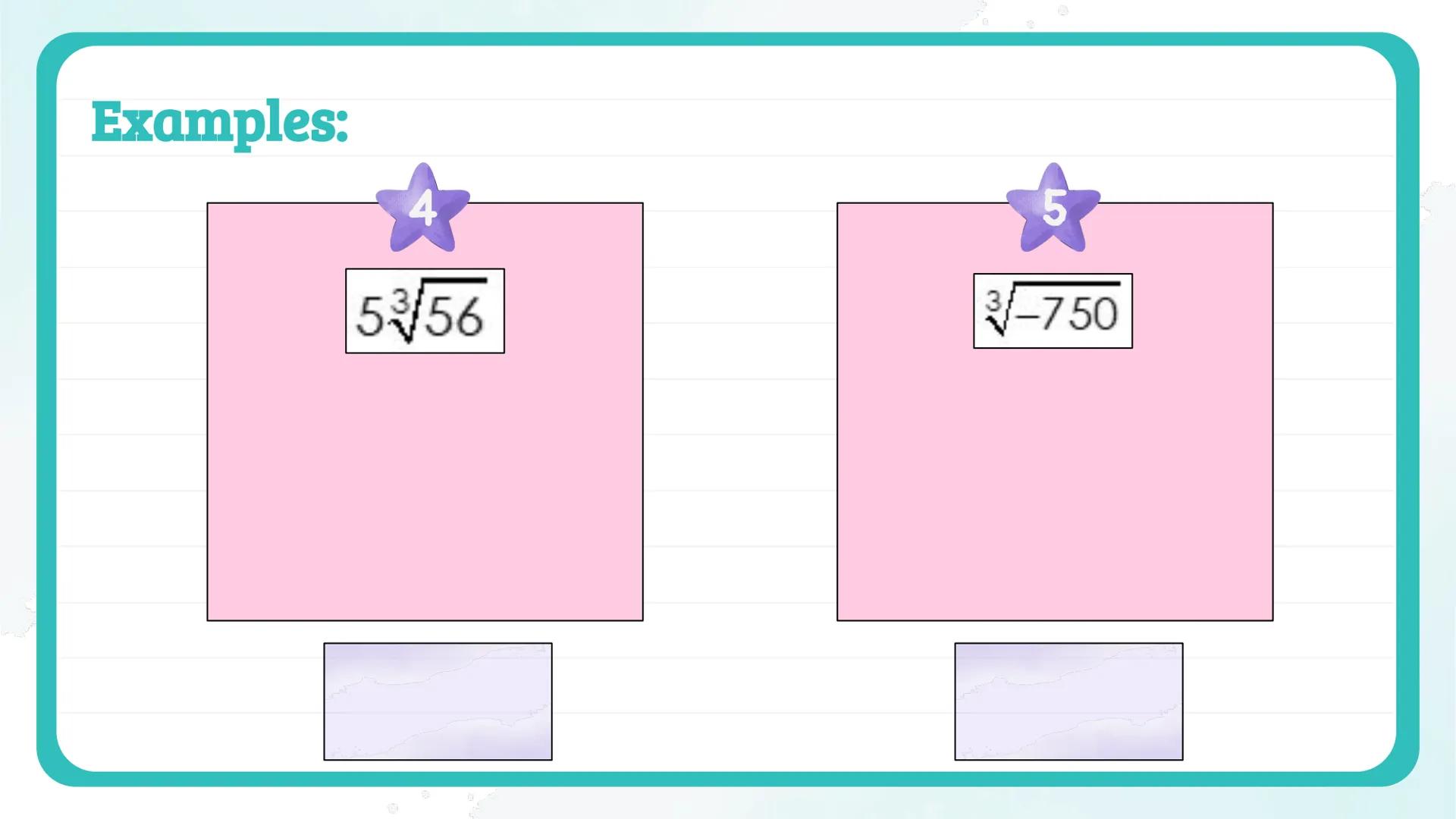 # Simplifying
# Radicals
## NOTES 📝

Algebra 1
Knowunity
@intellect Perfect Squares

$a \cdot a = a^2$

$\sqrt{a^2} = a$

$3 \cdot 3 = 3^2 