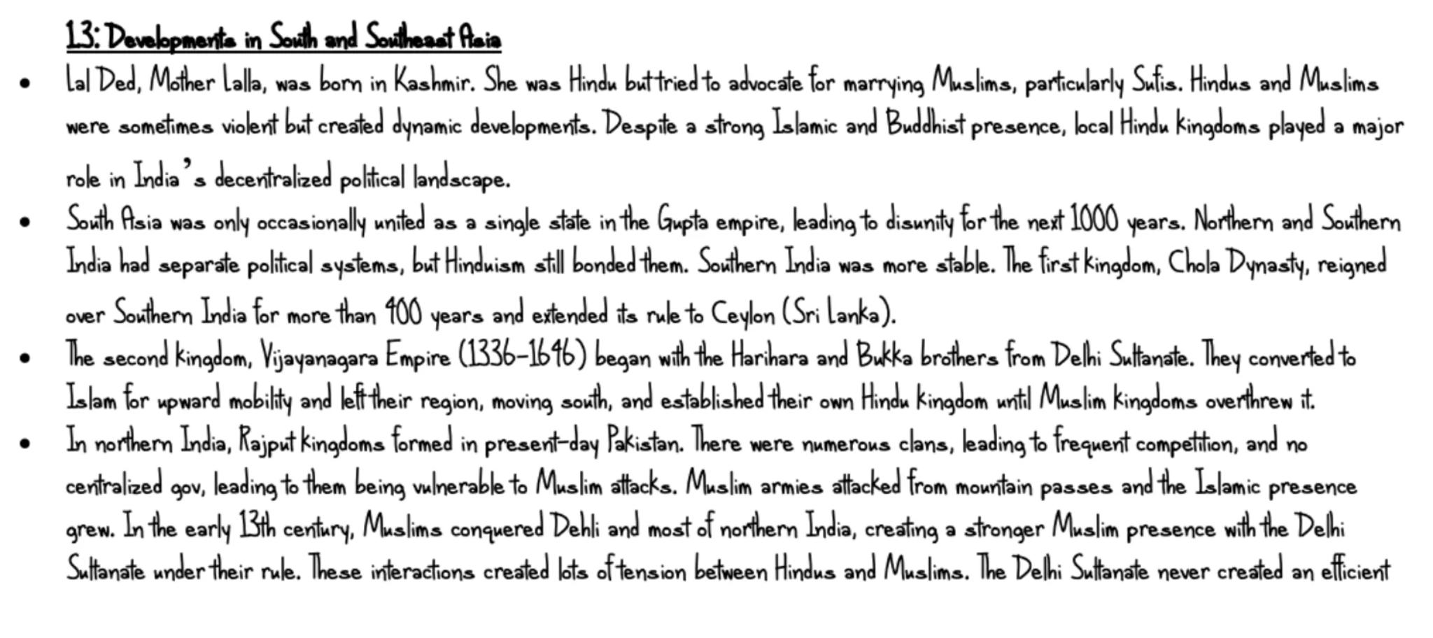 # 1.3: Developments in South and Southeast Asia
- Lal Ded, Mother Lalla, was born in Kashmir. She was Hindu but tried to advocate for marryi