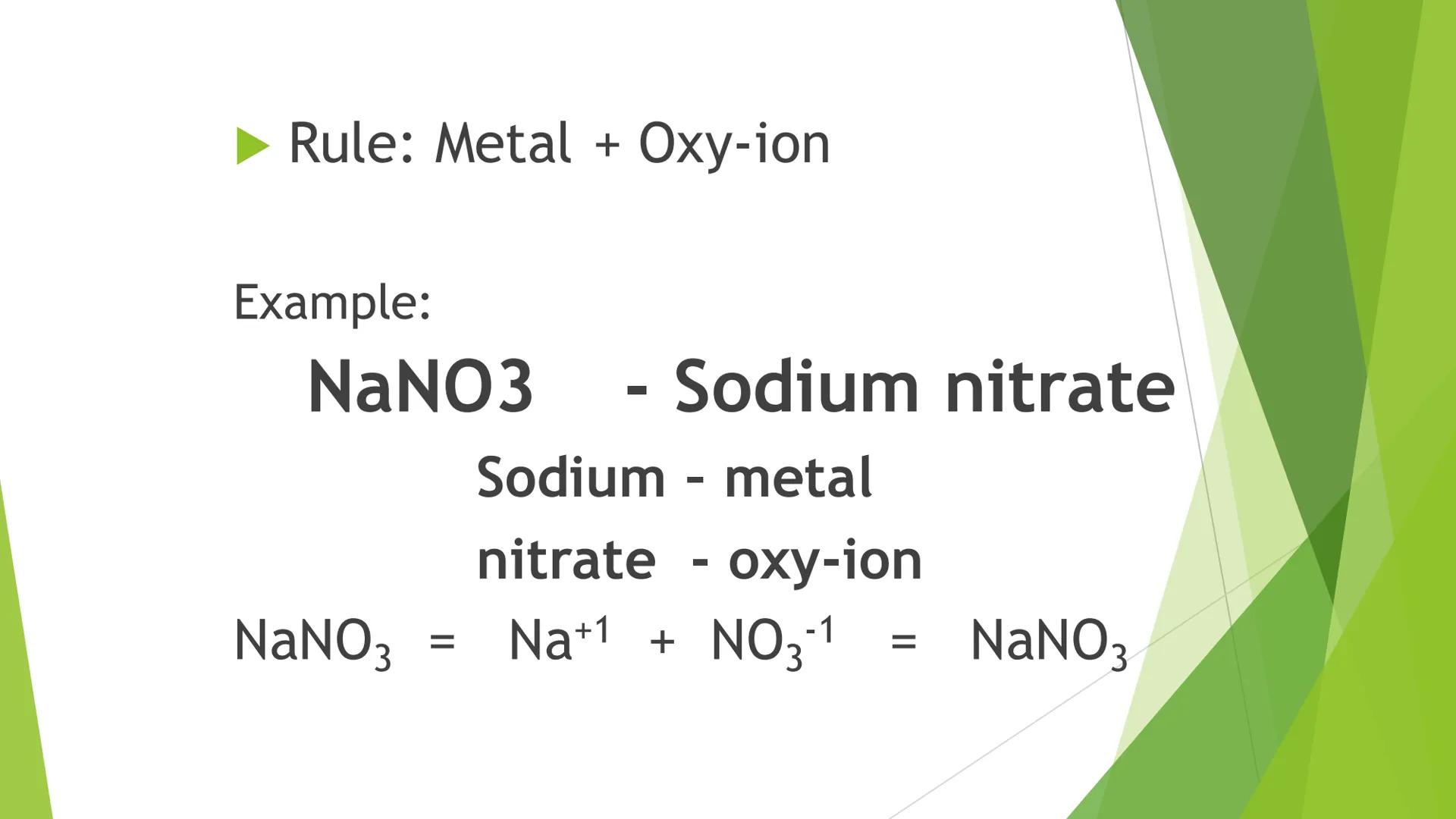 # Naming Compounds:

## Ternary Compounds

Ternary Salts # Ternary Compounds

*   Ternary compounds are composed
of three elements, one of w