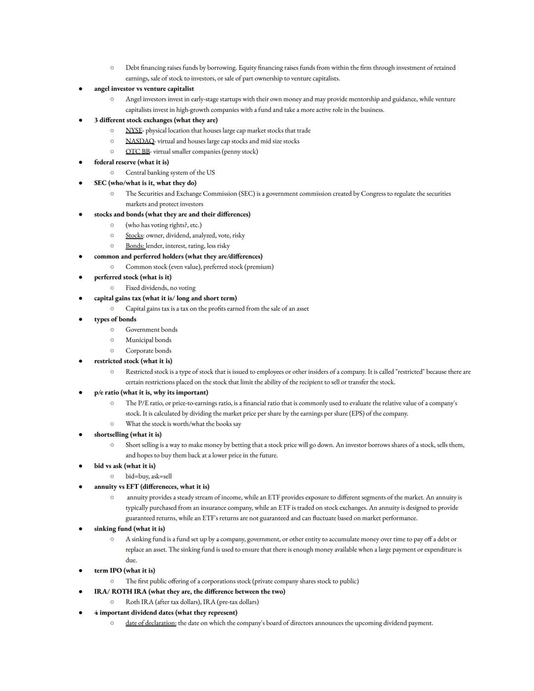 - accounting (what it is)
    - Accounting is a way of keeping track of the financial information of a business. It involves recording, orga