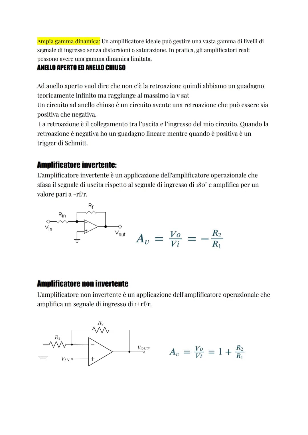 # AMPLIFICATORE OPERAZIONALE

## DEFINIZIONE E SIMBOLO GRAFICO

Un amplificatore Operazionale è un dispositivo che viene utilizzato in elett