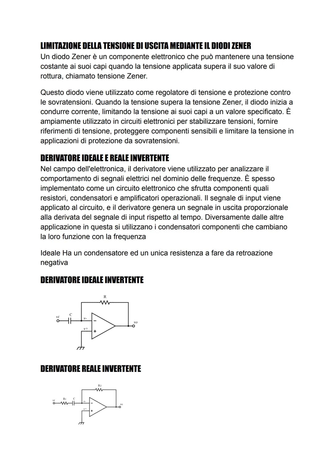 # AMPLIFICATORE OPERAZIONALE

## DEFINIZIONE E SIMBOLO GRAFICO

Un amplificatore Operazionale è un dispositivo che viene utilizzato in elett