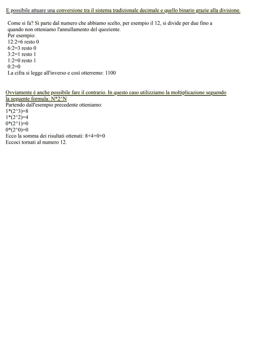 # IL CODICE BINARIO

Il sistema numerico binario è un sistema numerico posizionale in base 2.
↑
Esso utilizza solo due simboli, di solito in