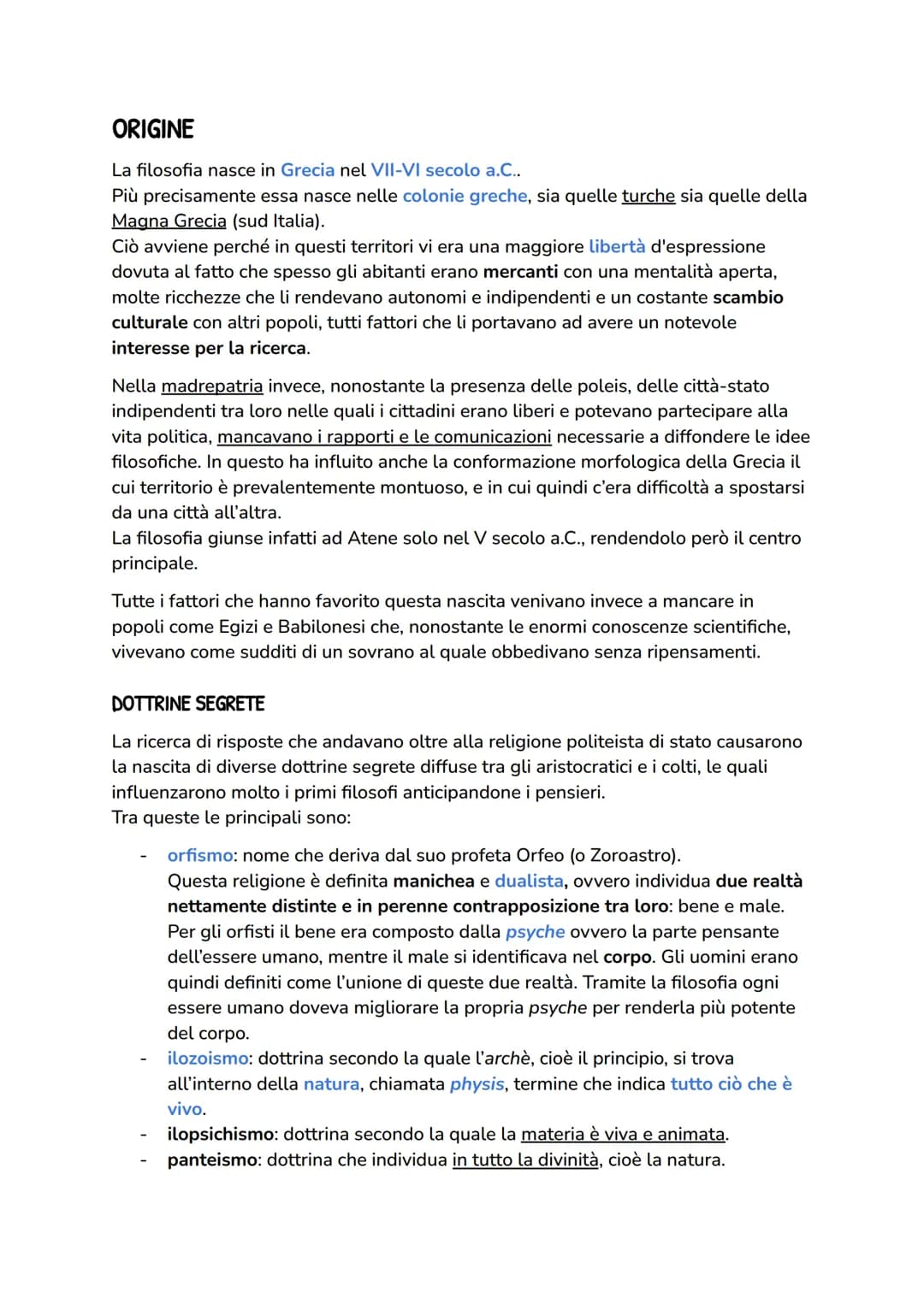 07/10/2023

# La FILOSOFIA

## DEFINIZIONE

*Philosophia*: parola d'origine greca formata da *philo* ovvero "tendere verso
qualcosa" e *soph