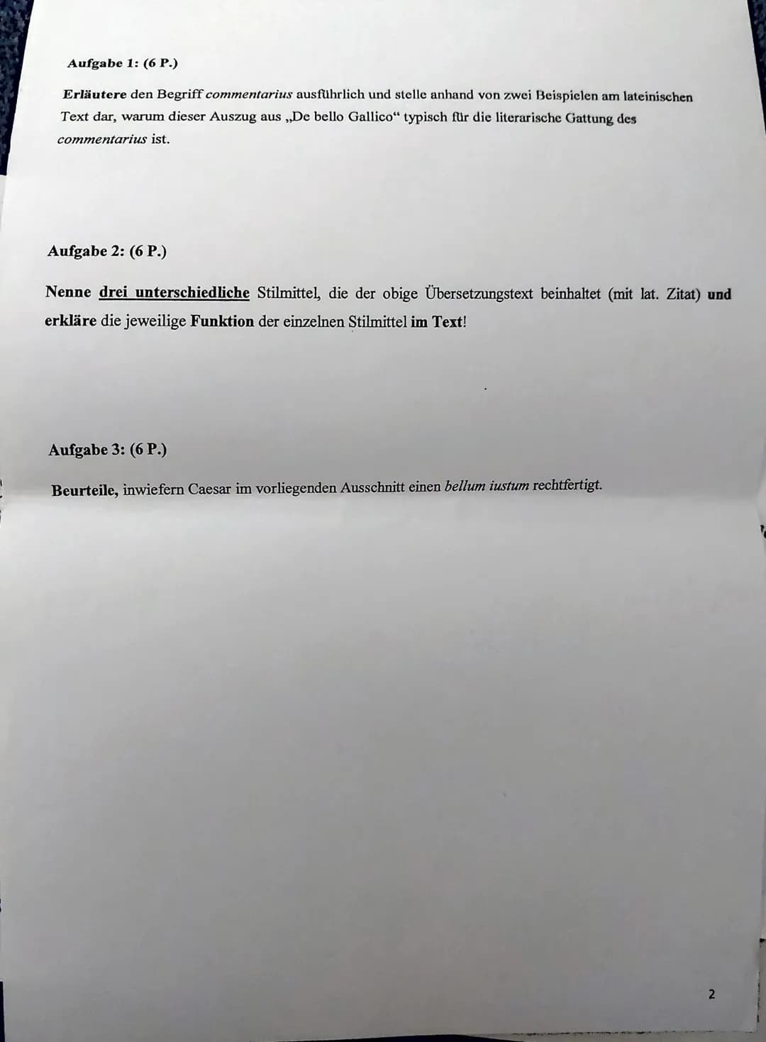 Klasse: 10

LATEIN - Klassenarbeit Nr. 3

30.03.2022

Thema: Caesar - De bello Gallico

Bene tibi!

Name: Cosima

A: ÜBERSETZUNG

(Bewertung