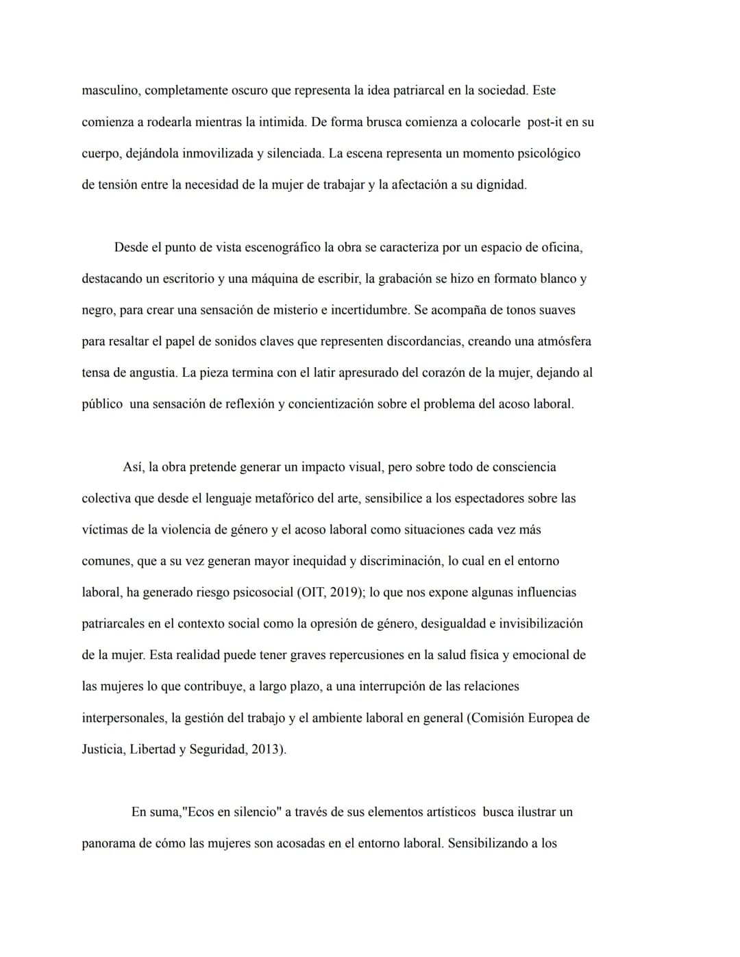 # Ecos en el Silencio

La Ley 1010 de 2006 define acoso laboral como:

Toda conducta persistente y demostrable, ejercida sobre un trabajador