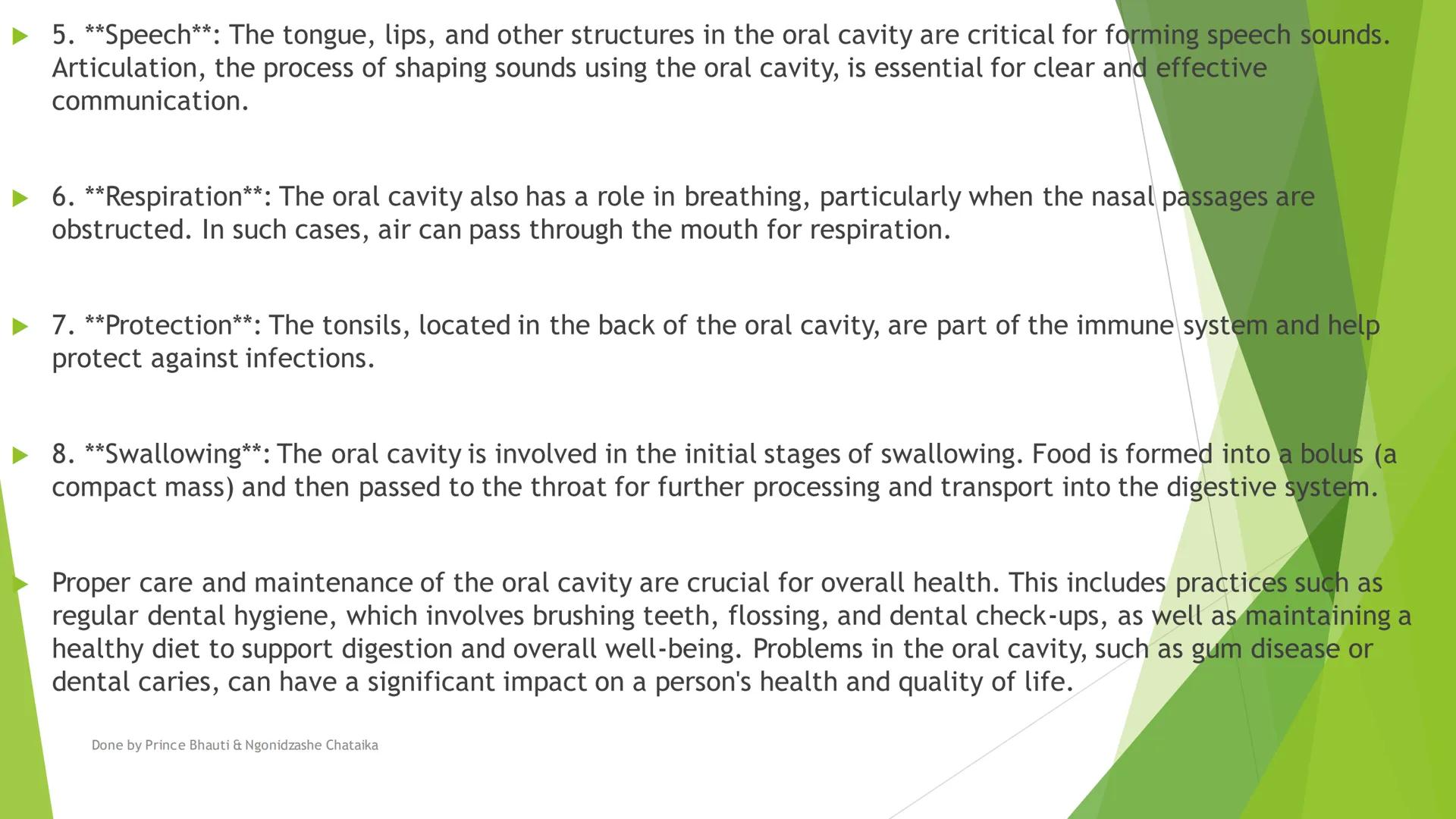 HUMAN DIGESTIVE
SYSTEM
Oral cavity, Throat
Oesophagus, Stomach
&
Salivary Glands
DONE BY PRINCE BHAUTI & NGONIDZASHE CHATAIKA Mouth

Liver

