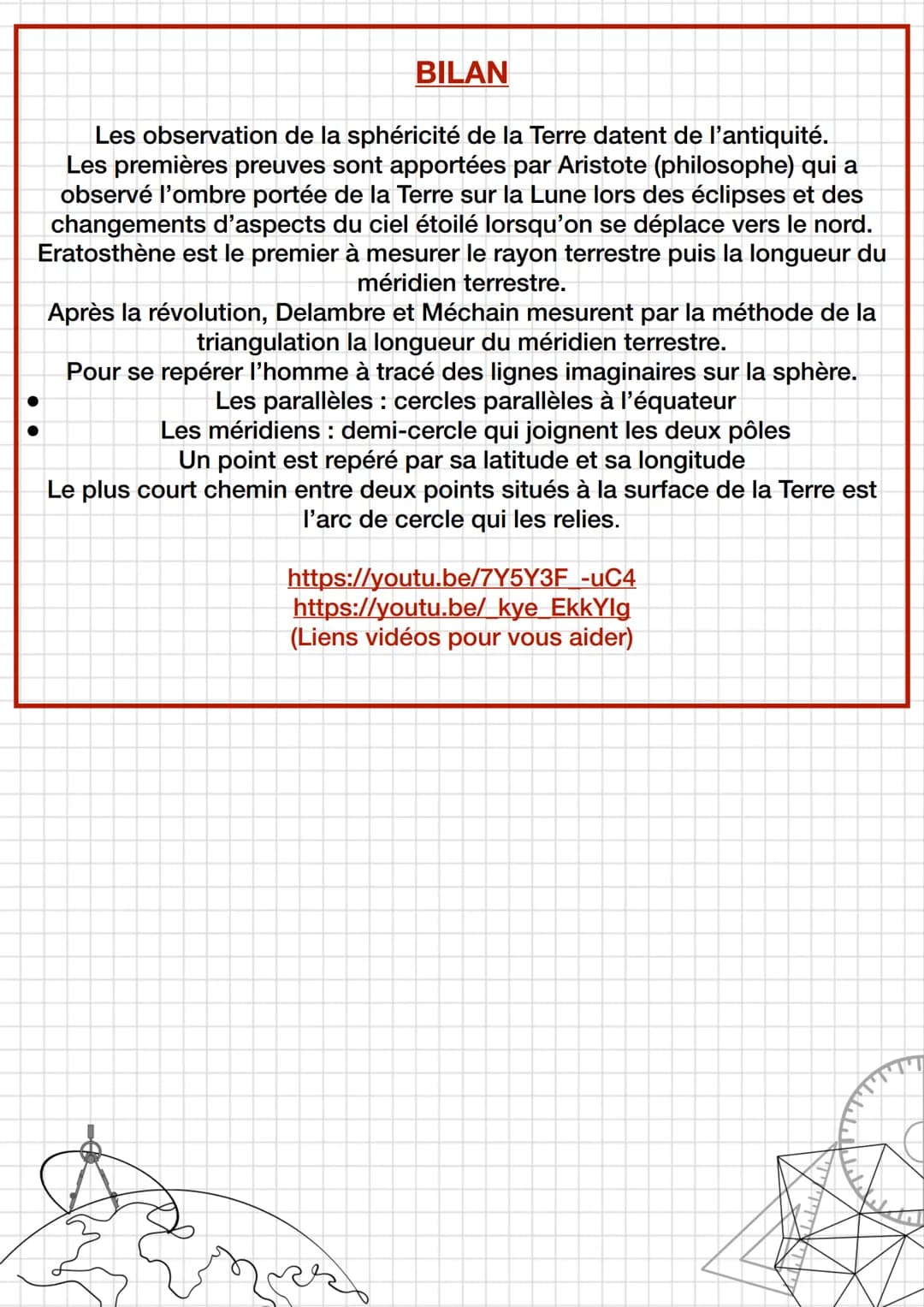# Enseignement
scientifique

Thème 3 : La terre un astre singulier

Chapitre 1: la forme de la terre

90°N

60° N
Pôle Nord

40° N
Londres


