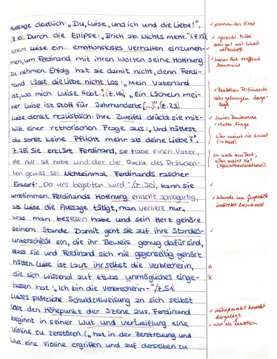 Klassenarbeit Nr. 2 - Deutsch
23.02.23

sele gelingene
Einleitung

inhaltlich
seh gute
Einordnung
✓

Streit
Ort
✓


Ferdinands Liebe v
Szene