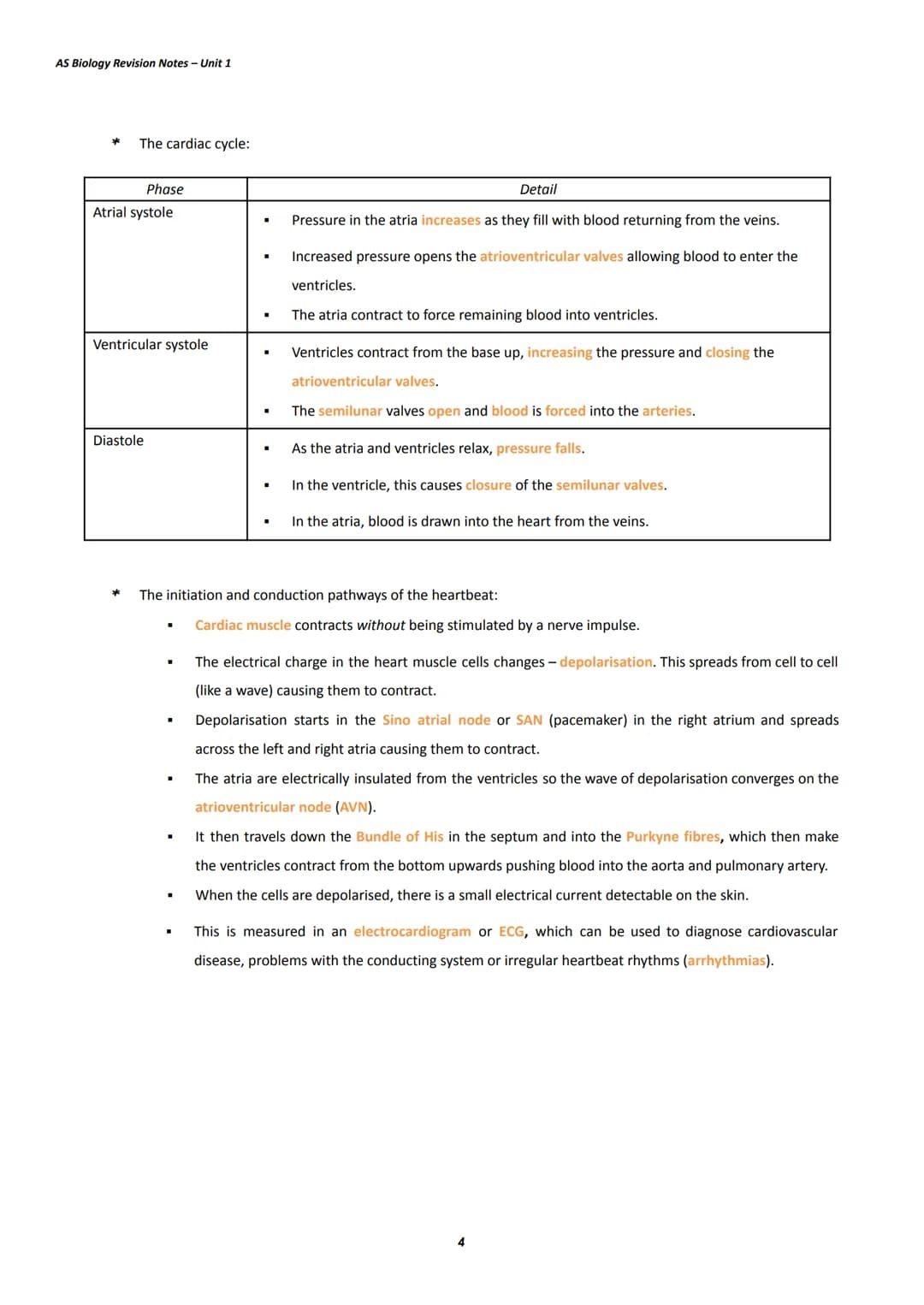 AS Biology Revision Notes - Unit 1

Topic 1: Lifestyle, Health, and Risk

Water:
* Water molecules are non-linear and polar molecules becaus