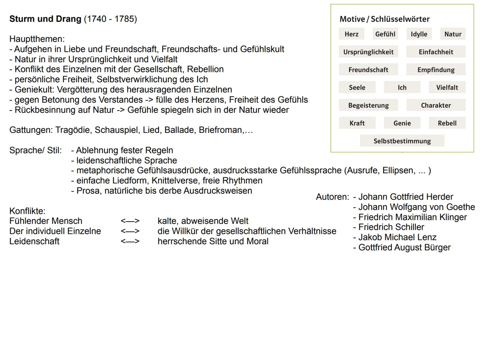 Barock (1600 - 1720)

Hauptthemen:
- das Elend der Menschen ohne Gott
- Vergänglichkeit der Welt (vanitas)
- Leben im Bewusstsein des Todes
