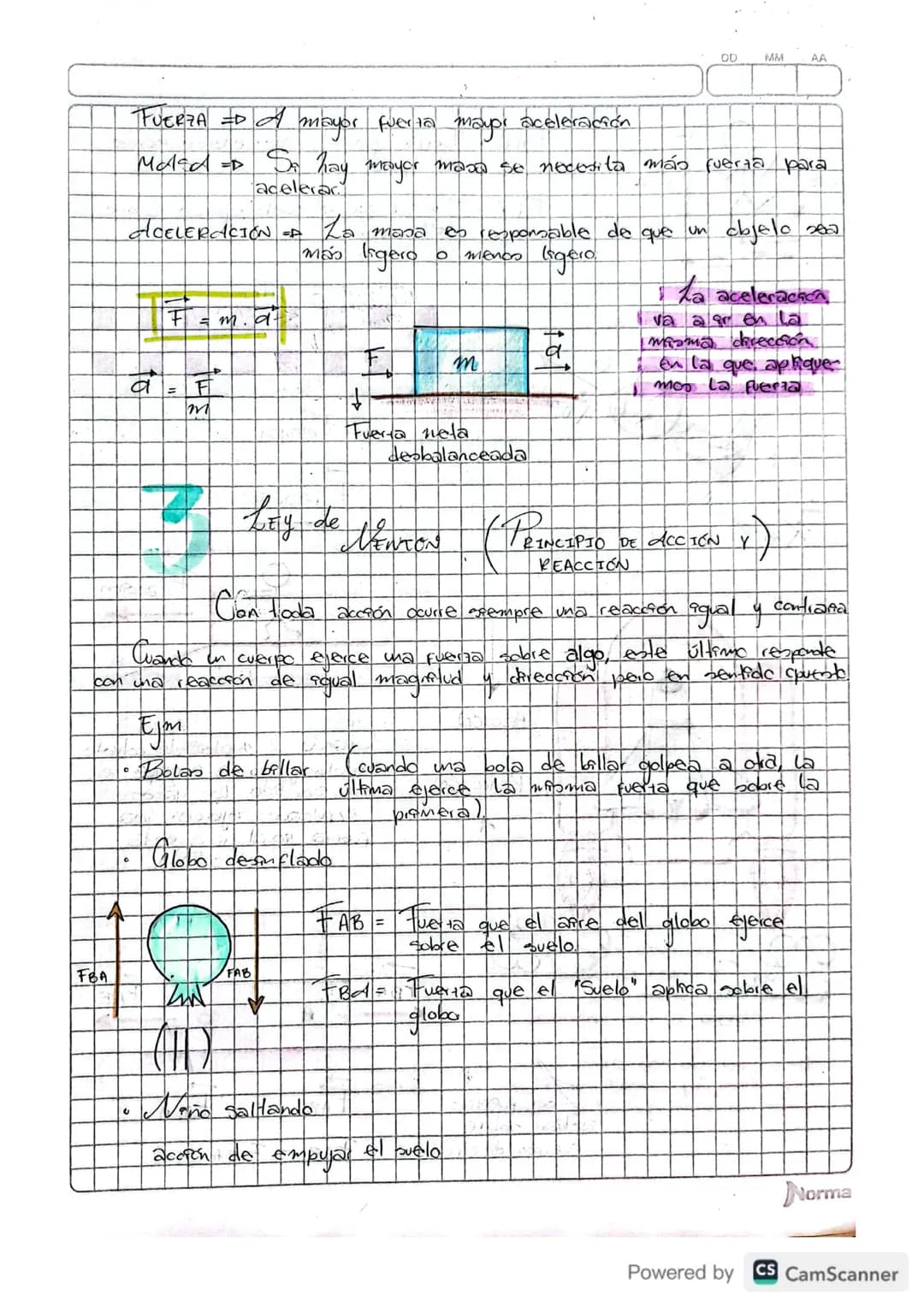 De

PRIMERA LEY DE NEWTON (Inercia)
SEGUNDA LEY DE NEWTON (DEVAmica).
TERCERA LEY DE NEWTON (Acción y reacción)

COMPROMISO

Copiar apunten 