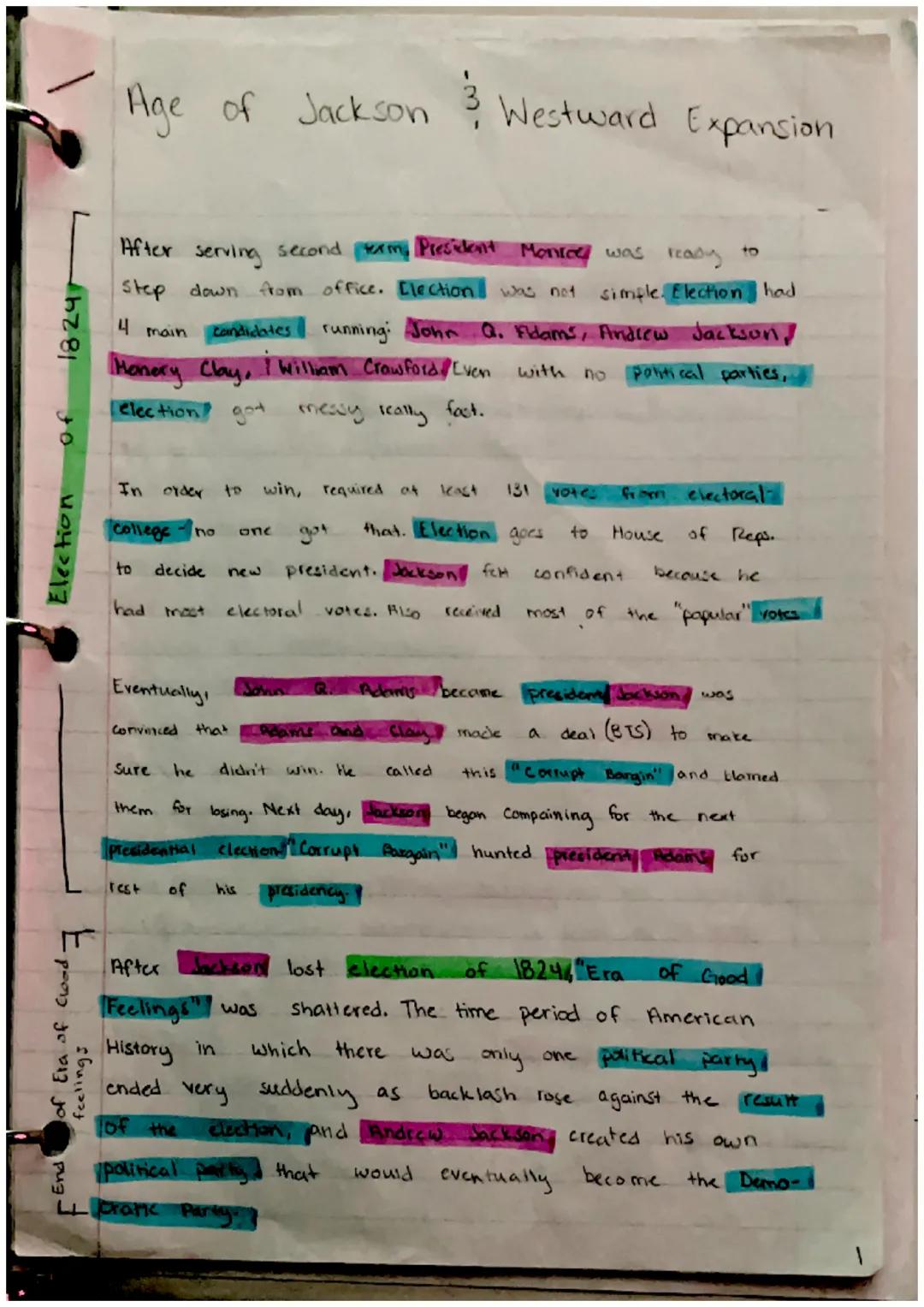 # Age of Jackson & Westward Expansion

After serving second termy President Monica was ready to
step down from office. Election was not simp