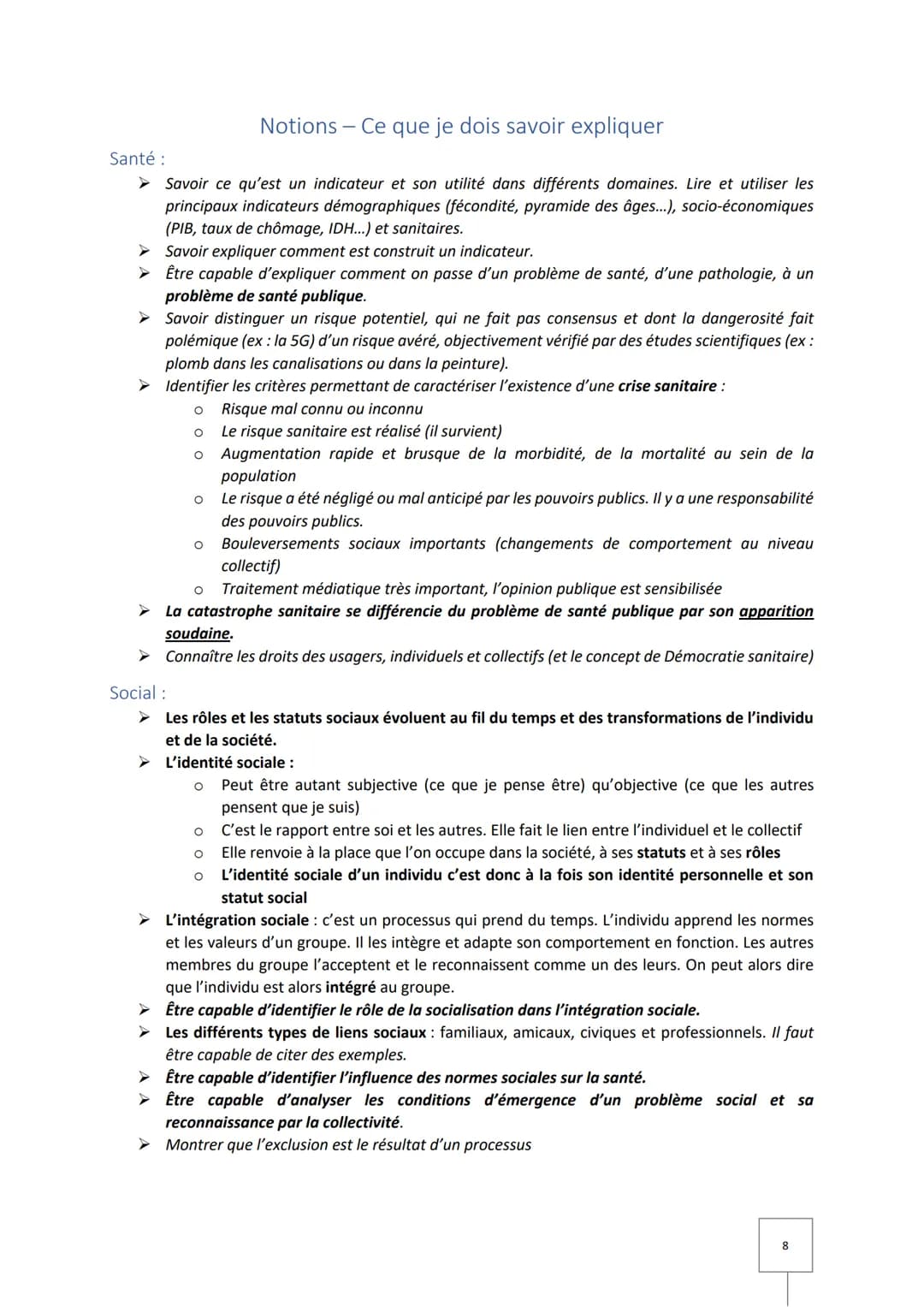 2020-2021

Première ST2S

Bilan du pôle thématique

M. NADIN
LYCEE TECHNOLOGIQUE CARREL Table des matières

Définitions - Ce que je dois sav