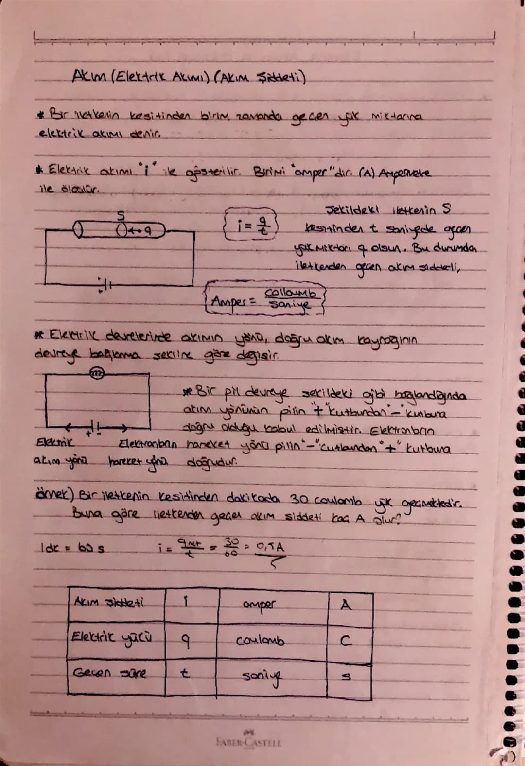 # Elektrik Akımı ve Potansiyel Fork

*   Elektrik davrelerinde elektrik akımı elektronların hareketiye oluşur.

    Elektronların hareket et