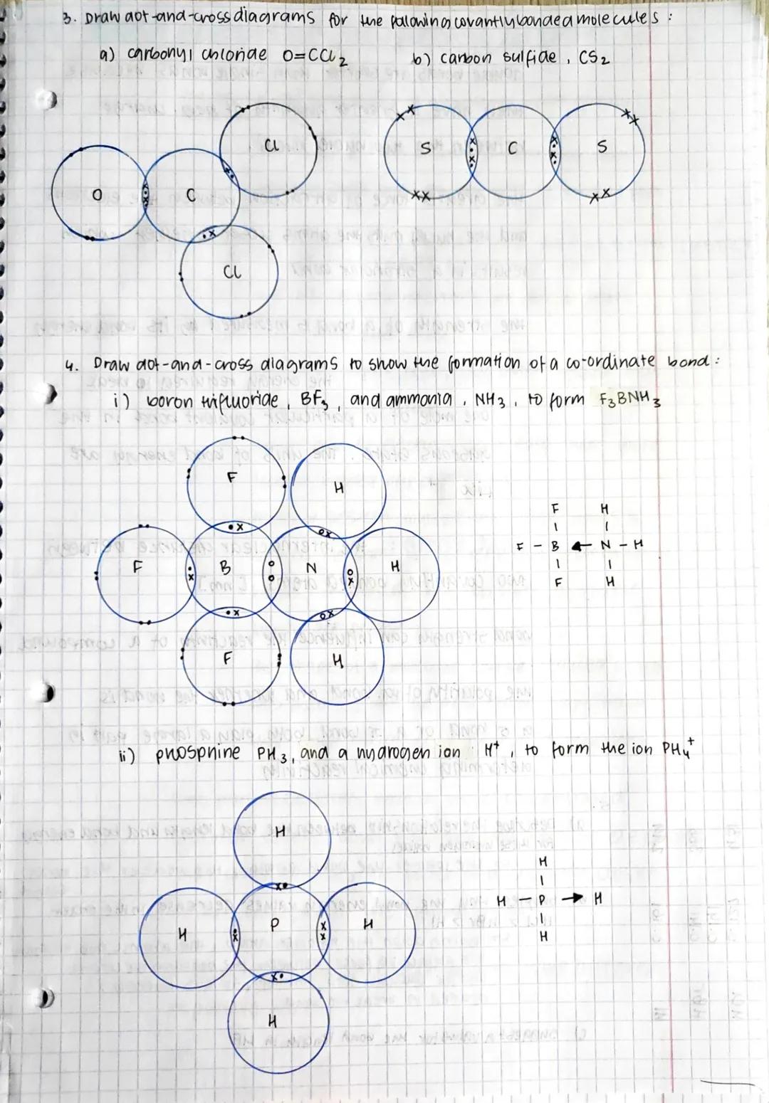 3. Draw aot-and-cross diagrams for the palowing corantly bonde a molecules:

a) carbonyl chloride O=CCl2

b) carbon sulfide, CS2

O

C

CL

