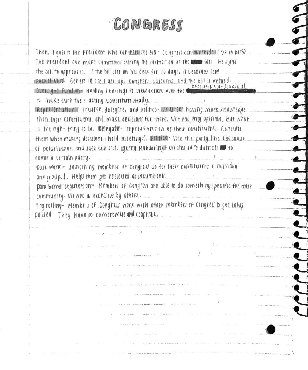 # CONGRESS

100
435

Bicameral (Senate/HOR)-535 total members - Congressional districes are reapportioned
(reassigned) every ten years by st