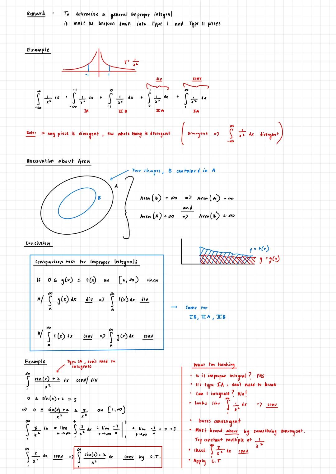 # Improper Integrals

a/ : Can a shape with non-zero thickness and infinite length have a finite area?

Instructive Example : What is the ar