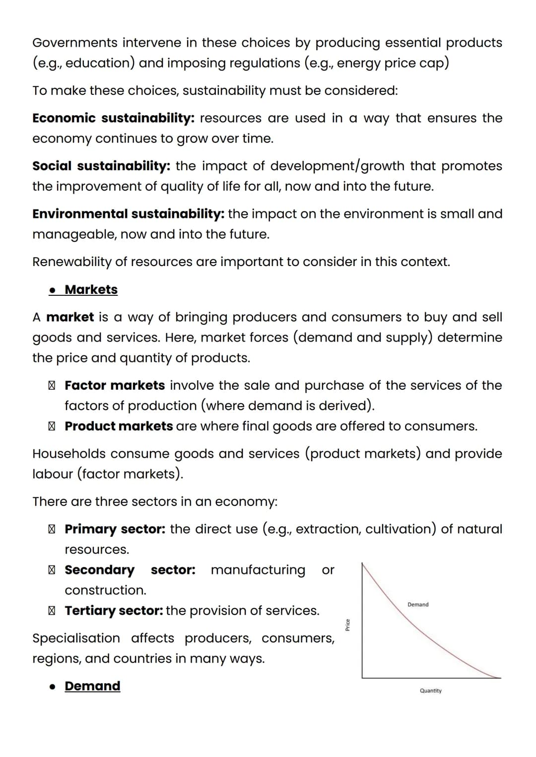 .The Standard Guide to GCSE Economics

• Main Economic Groups

Producers supply goods and services (tangible and intangible products)
to mak