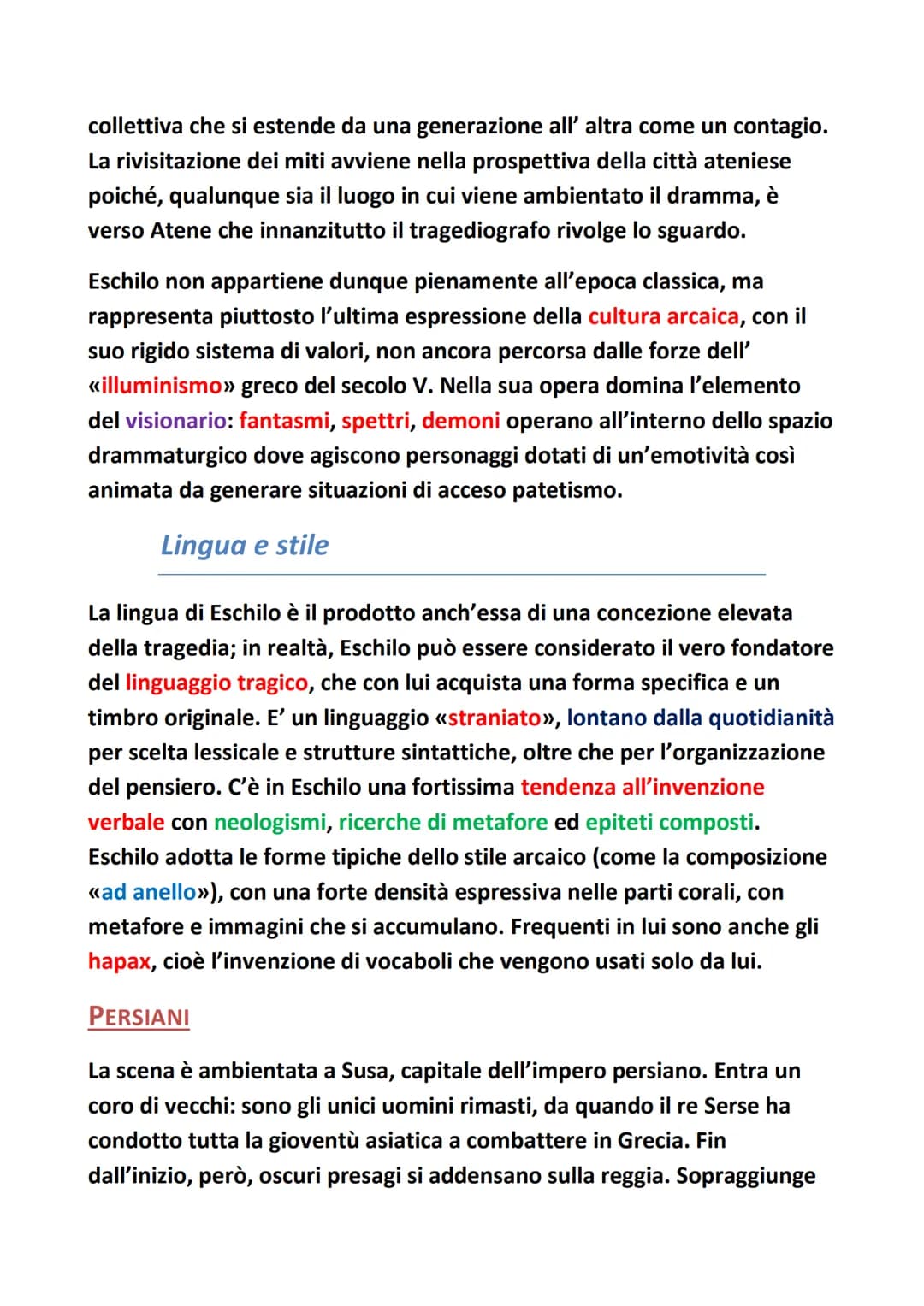 # Eschilo

La vita e le opere

Eschilo nacque nel 525 a.c. a Eleusi, presso Atene, da una famiglia
aristocratica. Iniziò giovane l'attività 