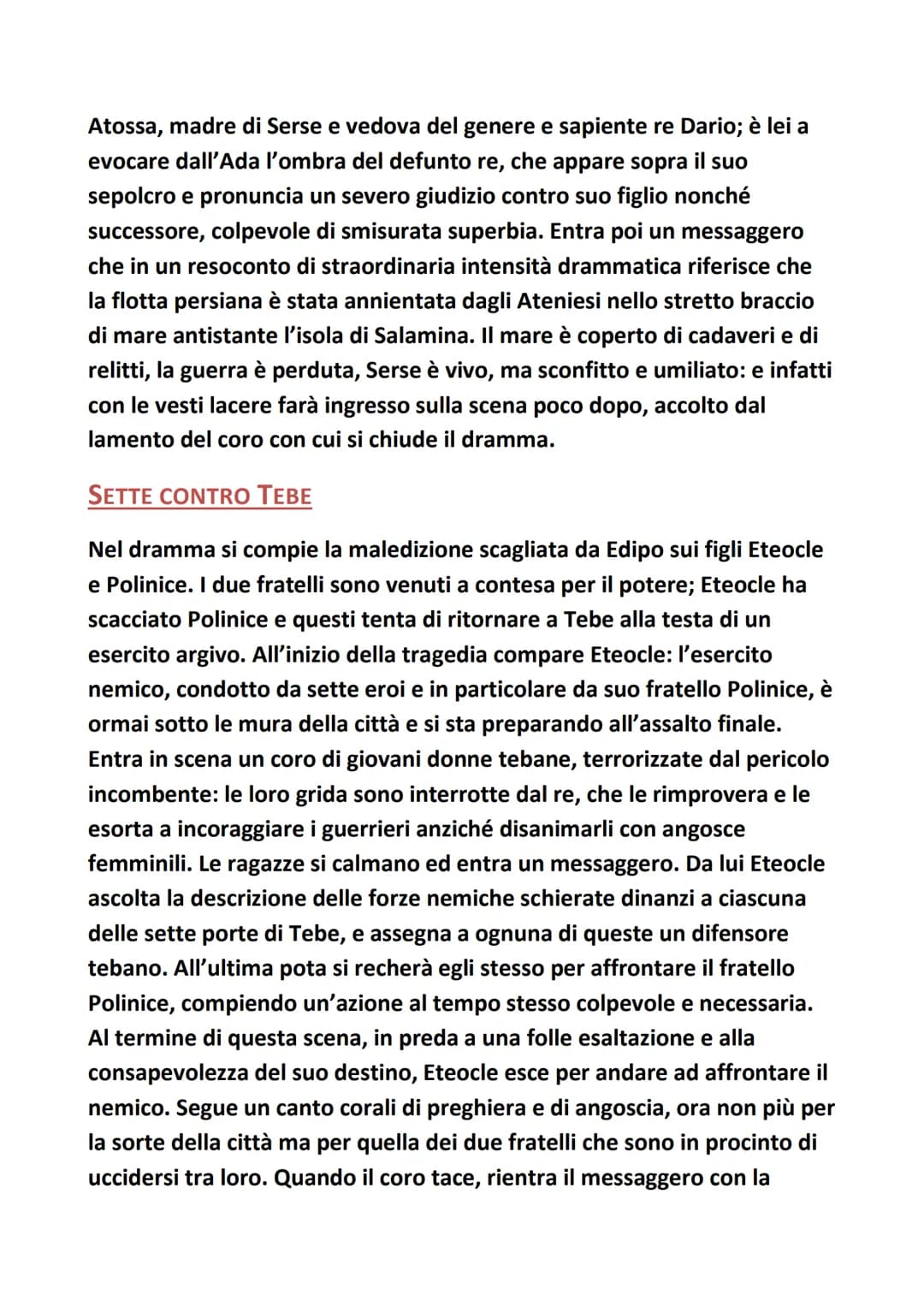 # Eschilo

La vita e le opere

Eschilo nacque nel 525 a.c. a Eleusi, presso Atene, da una famiglia
aristocratica. Iniziò giovane l'attività 