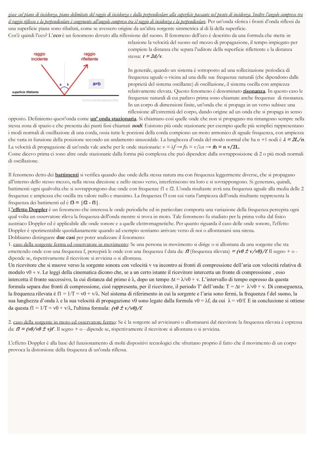 # LE ONDE

Un'onda è una perturbazione che si propaga nello spazio trasportando energia ma non materia. L'onda è emessa da una sorgente e pu