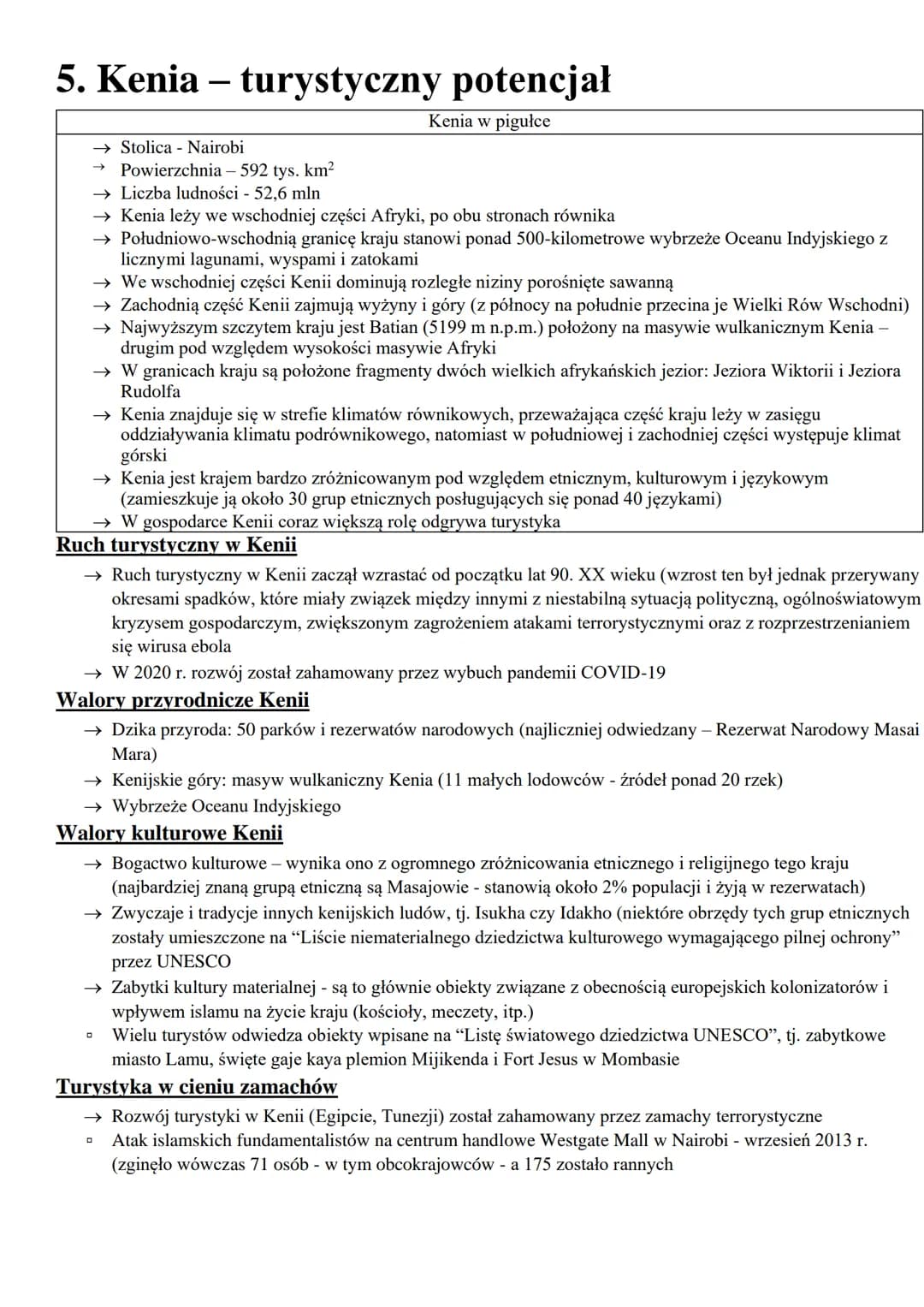 # 1. Środowisko przyrodnicze Afryki

Ukształtowanie terenu

Afryka jest kontynentem typowo wyżynnym (średnia wysokość wynosi 658 m n.p.m.)

