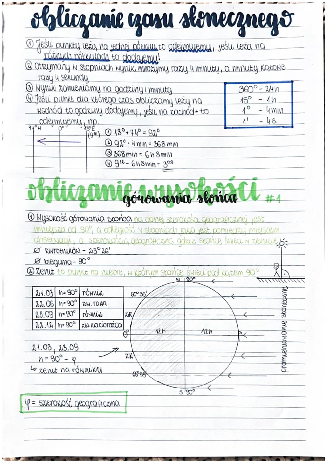 # obliczanie czasu słonecznego

1 Jeśli punkty leżą, na jednej pórkui to adeimwemu, jesu leżą na
różnych pókkuiach to dodajemy!

2 Otrzymany
