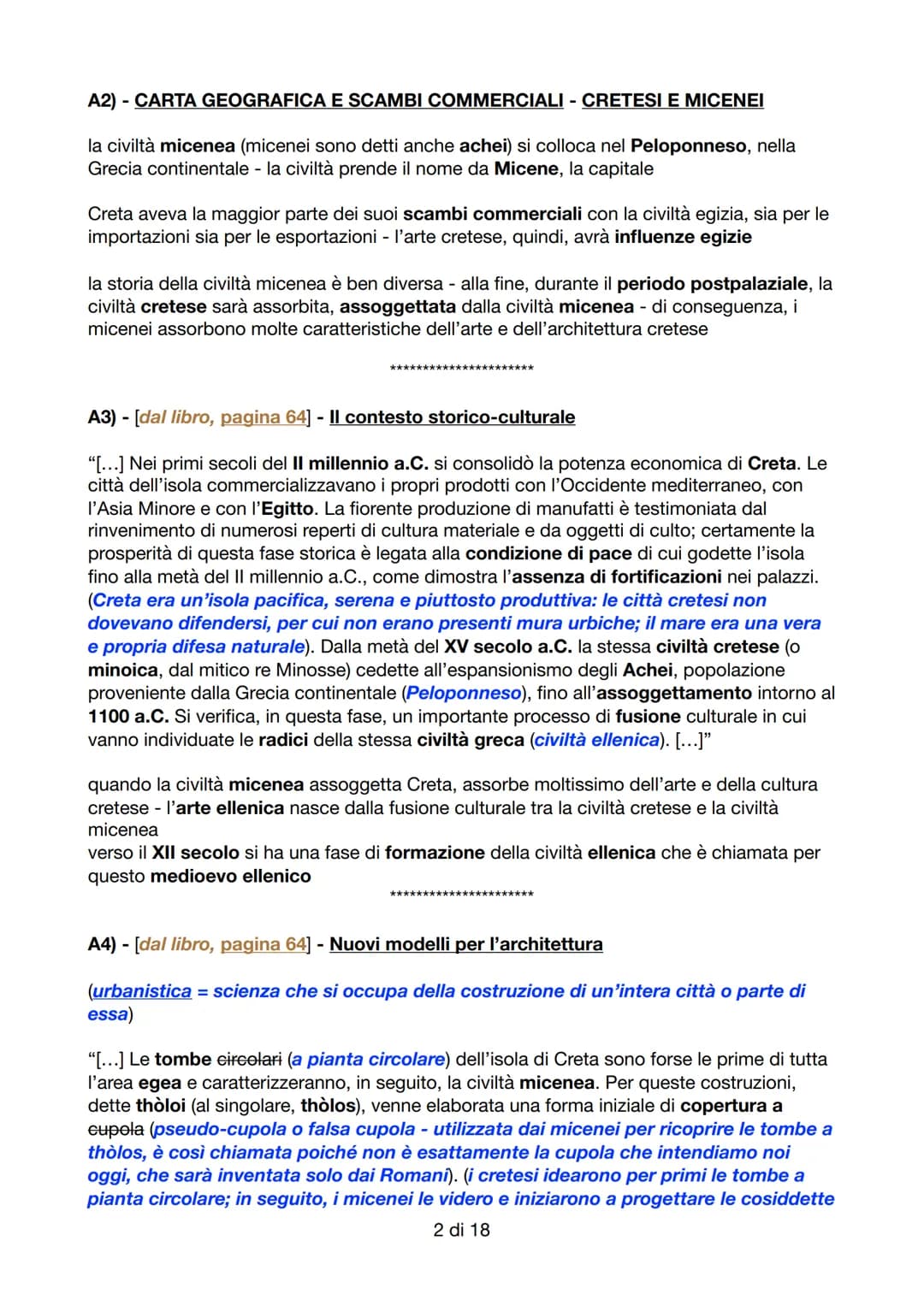 # ARTE DEL MEDITERRANEO ORIENTALE
(dal libro, pagina 64)

## A) - LA CIVILTÀ CRETESE

*   si sviluppa sull'isola di Creta; la civiltà è dett