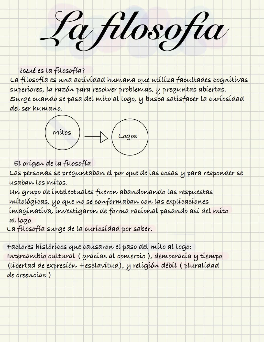  # La filosofia

¿Qué es la filosofía?
La filosofía es una actividad humana que utiliza facultades cognitivas
superiores, la razón para reso