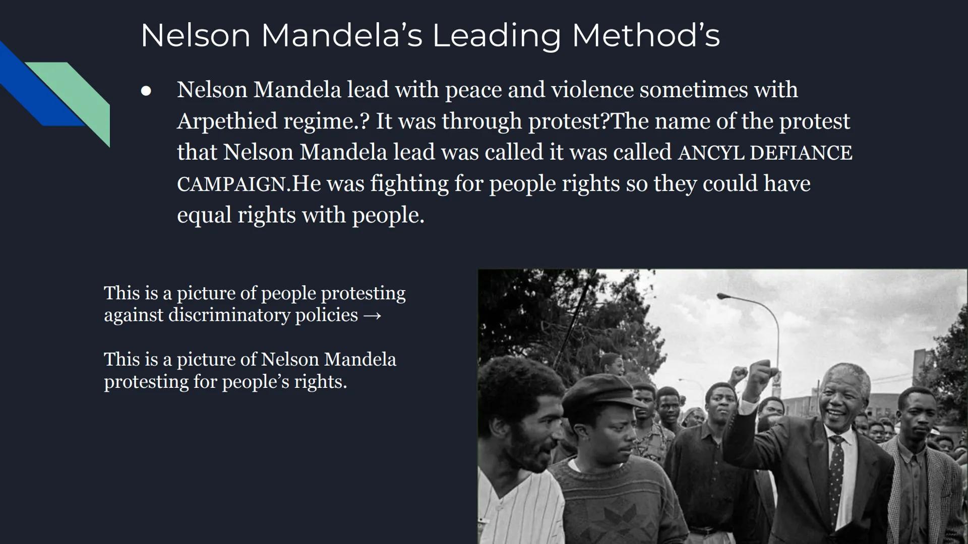 # Nelson Mandela

By: Carmen Radford # Nelson Mandela's background and childhood.

• Born on: July 18, 1918
• Born as: Nelson Rolihlahla Man