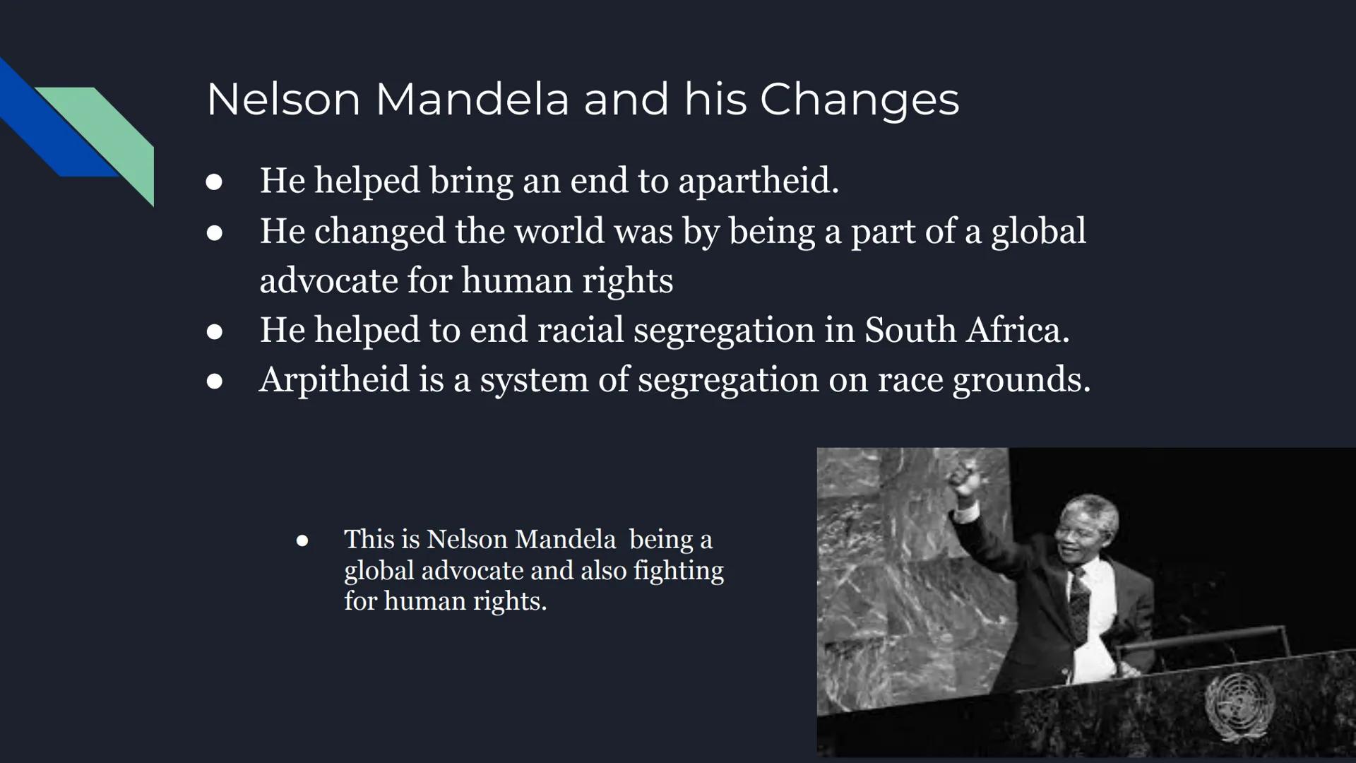 # Nelson Mandela

By: Carmen Radford # Nelson Mandela's background and childhood.

• Born on: July 18, 1918
• Born as: Nelson Rolihlahla Man